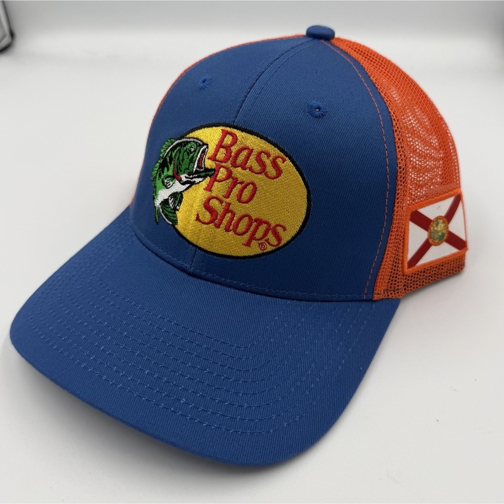 Bass Pro Shops Embroidered Florida State Flag Trucker Hat Snapback O/S